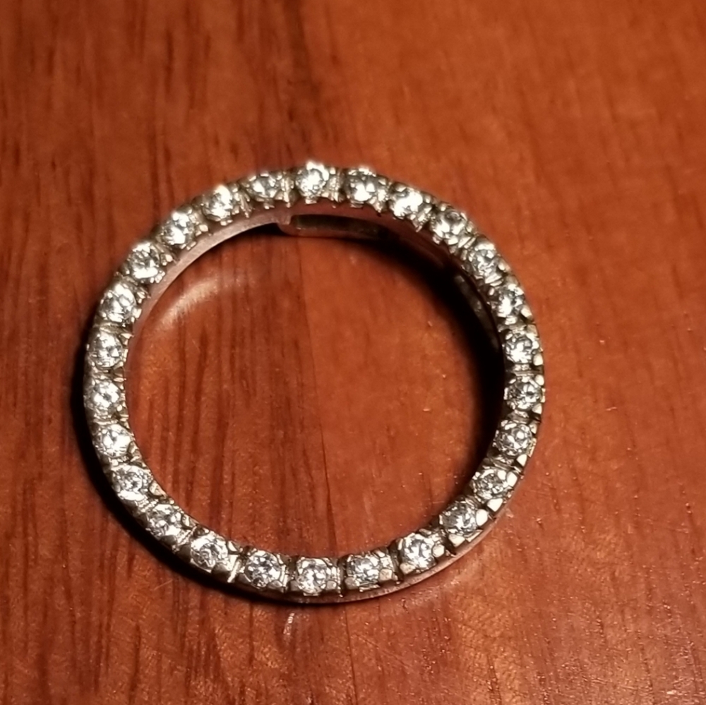 925 crystal round pendant